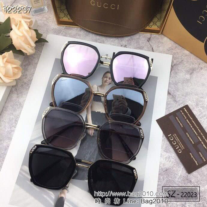 GUCCI古馳 2019新款 古奇小蜜蜂 爆款太陽鏡 遮擋有害光線防輻射 出行旅遊必備品 22033  lly1372